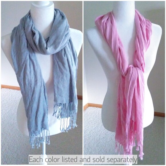 Apt 9 Fringed Scarf NEW Pink Shawl Wrap Classic Barbiecore Coastal Grandma Boho - Picture 8 of 10